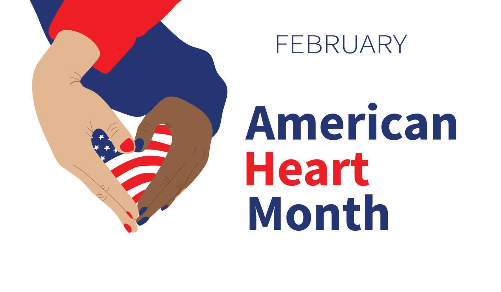 American Heart Month banner vector