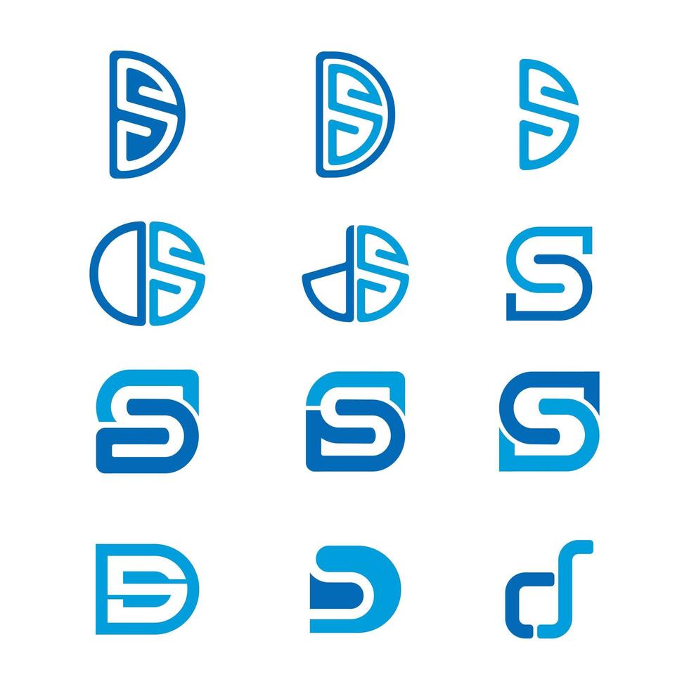 initials DS logo vector