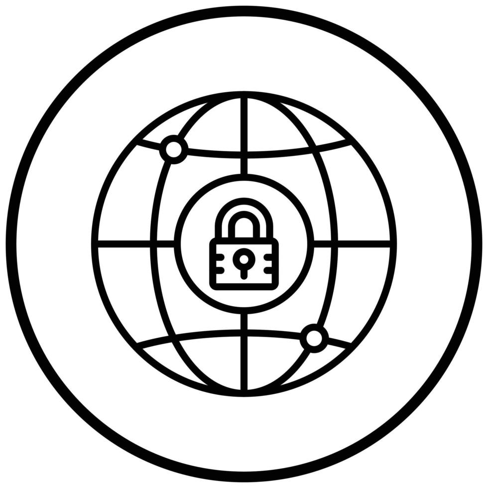 Security Network Icon Style vector