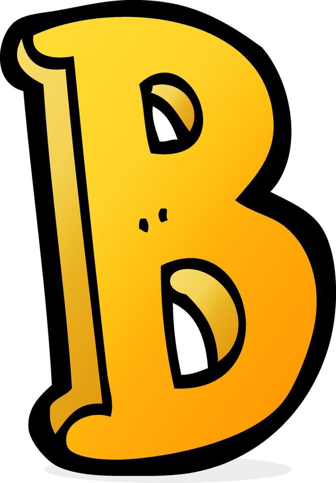 cartoon letter B vector