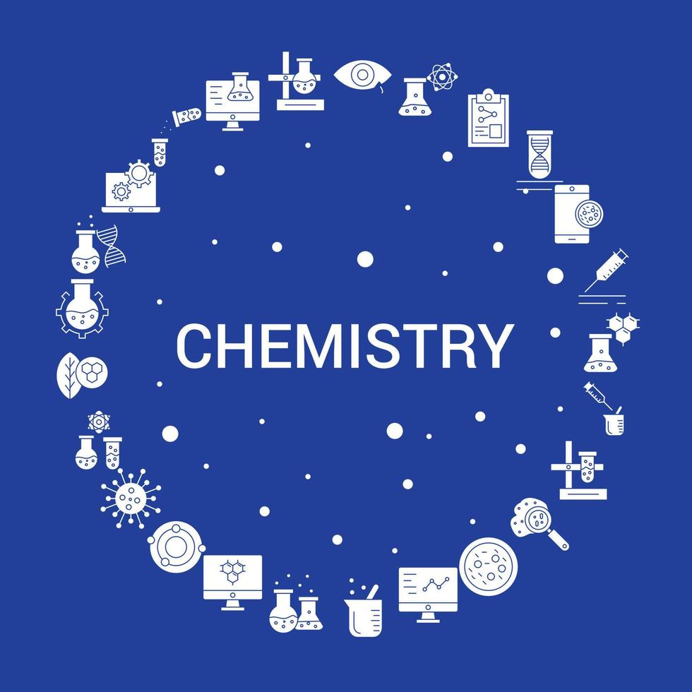 Chemistry Icon Set Infographic Vector Template