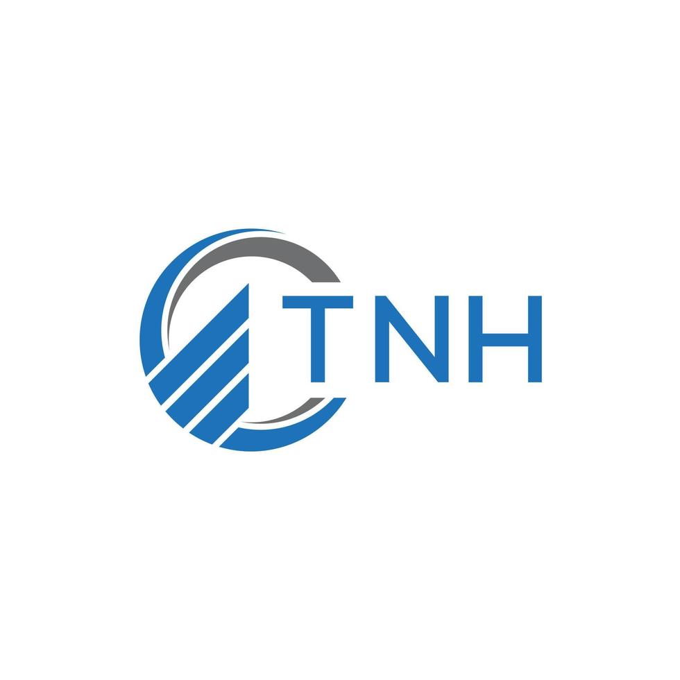 TNH Flat accounting logo design on white background. TNH creative initials Growth graph letter logo concept.TNH business finance logo design. vector