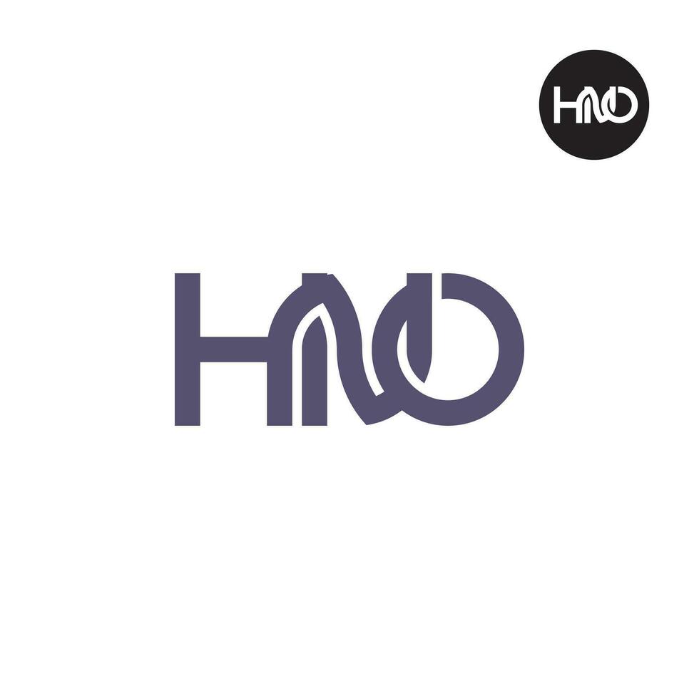 Letter HNO Monogram Logo Design vector