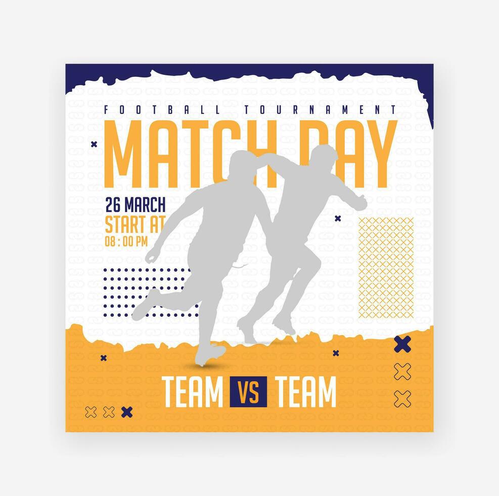 Sports match day social media template design vector