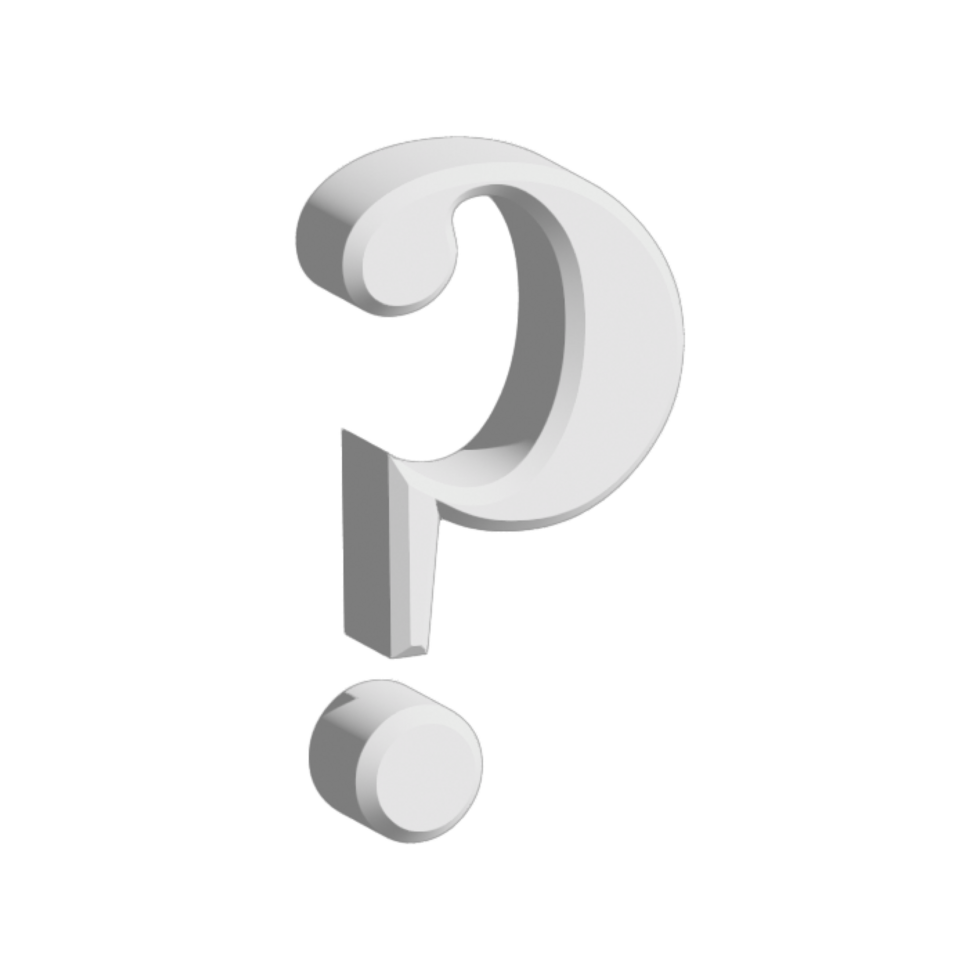 White 3D question mark transparent background 45872275 PNG