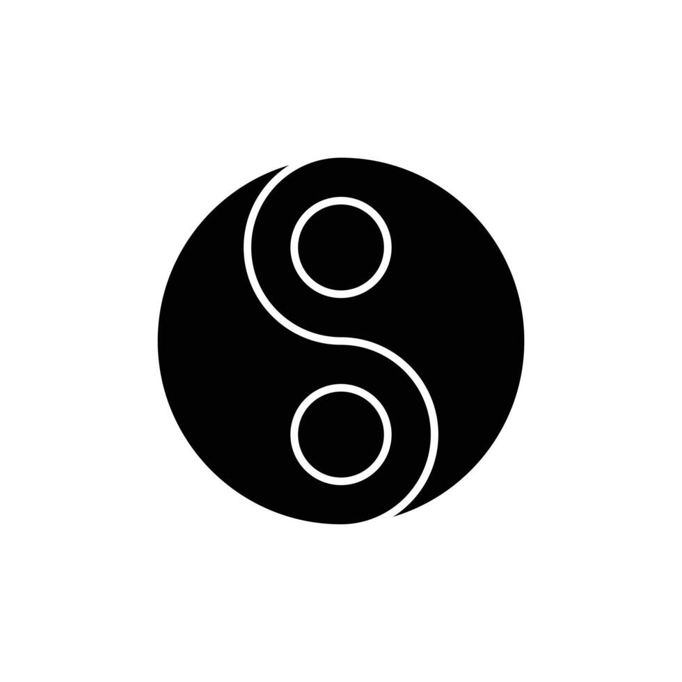 Yin yang icon vector