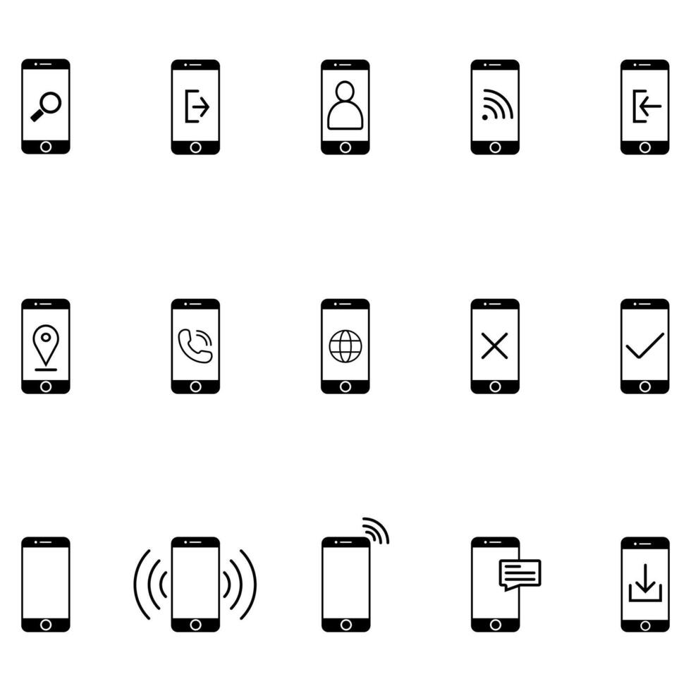 Contact Icon Set Collection vector