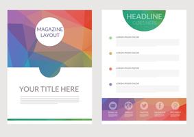 Abstract Triangular Magazine Layout Vector