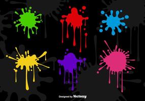 Spray paint drips vector