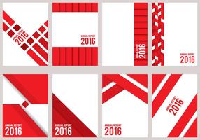 Red Annual Report Design vector