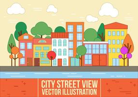 Free Vector City Street View