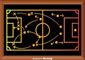 Soccer Game Strategy Playbook vector