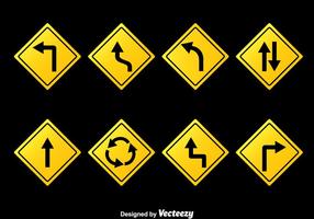 Road Signs Collection Vector