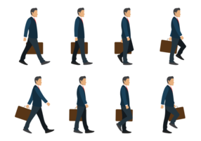 Business Man Walking Cycle vector