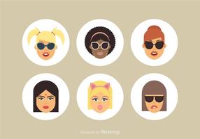 Cartoon Female Vector Avatars