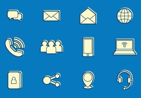 Email and communication icons vector