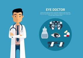 Eye Doctor Cartoon Vector