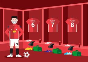 Soccer Dressing Room Background vector