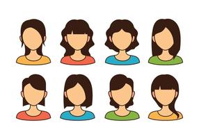 Woman Avatar Icons vector