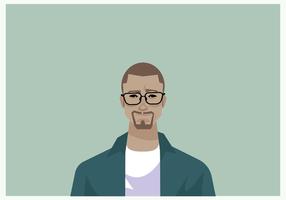 Stylish Man's Headshot  vector