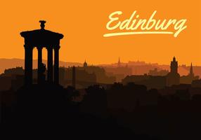 Free Sunset Over Edinburgh Vector