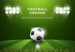 Footbal Ground Template Realistic Vector