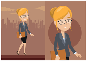 Business Woman Character Vector