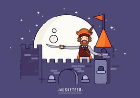 Masketeer Kingdom Guard Vector Illustration