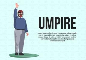 Umpire Character Vector Illustration