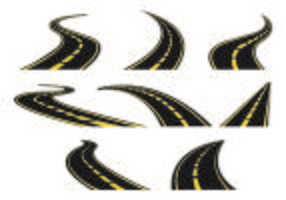 Set Of Highway Icon vector