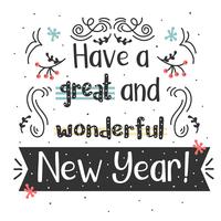 New Year Typography Vector