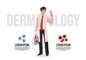 Dermatology Doctor Vector Illustration