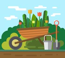 Work in the Garden vector