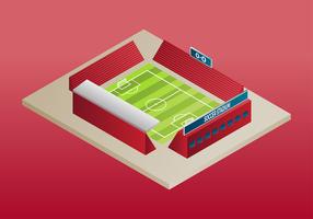 Isometric  Soccer Field Vector