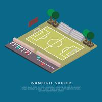 Isometric Soccer Vector Illustration