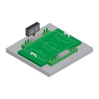 Isometric Soccer Field vector