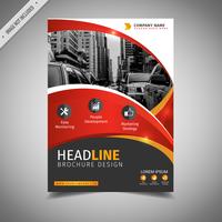 Red And Yellow Cover Template vector