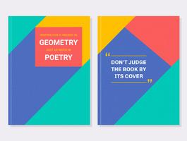 Geometric Motivational Book Cover Vector Set