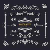 Retro Decorative Ornaments Collection vector