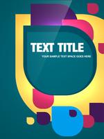 retro style brochure design vector