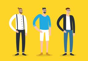 Hipster Man Fashion vector