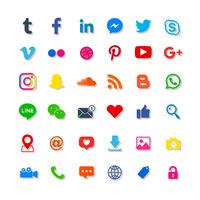 Social Media Icon Set vector