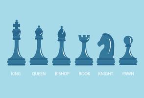 Set of chess pieces. vector