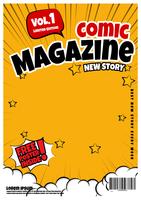 comic book page template design. Magazine cover  vector