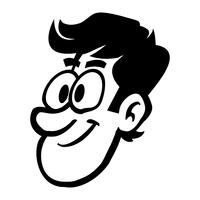 Man head cartoon vector illustration