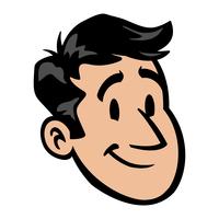 Man head cartoon vector illustration