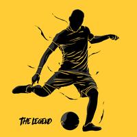 football soccer splash silhouette vector