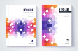 Colorful Company Annual Report Cover Design vector