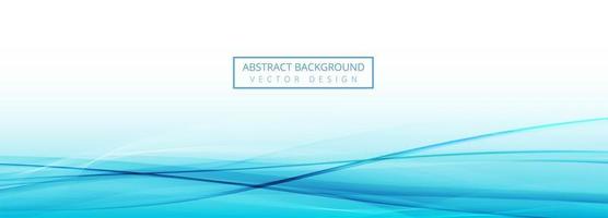 Elegant blue wave banner background vector