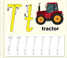 Trace the letter T template vector